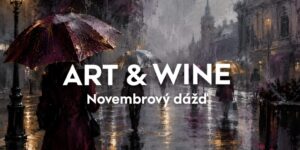 Plagát Art & Wine v Litterra — novembrový dážď v hyperrealizme, výstava v Revúcej