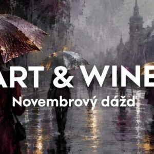 Plagát Art & Wine v Litterra — novembrový dážď v hyperrealizme, výstava v Revúcej