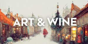 Plagát Art & Wine — maľovanie zimného mestečka s akrylovými farbami v Revúcej