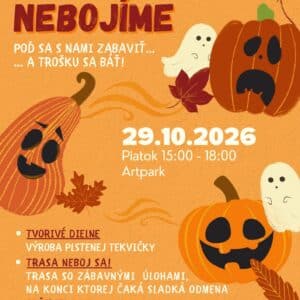 Plagát podujatia Strašidiel sa nebojíme — halloweenská tvorivá zábava pre deti v Revúcej