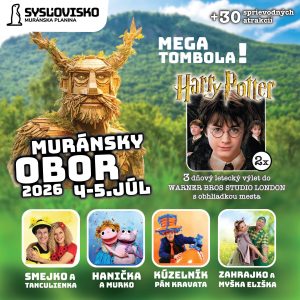 MURÁNSKY OBOR 2026 NA OBROVISKU — MEGA TOMBOLA A 30 ATRAKCIÍ