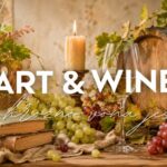 Plagát Art & Wine v Revúcej — maľovanie hroznov a jesenného zátiší nad vinom