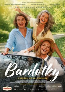 Plagát filmu Bardotky — komedia o troch kameradiach, ktoré si nové životy začínajú po šesťdesiatke