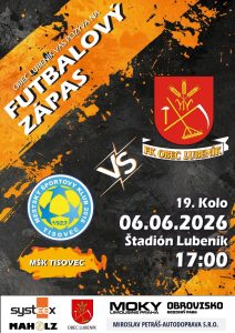 FUTBALOVÝ ZÁPAS 19. KOLA MŠK TISOVEC VS FK  LUBENÍK