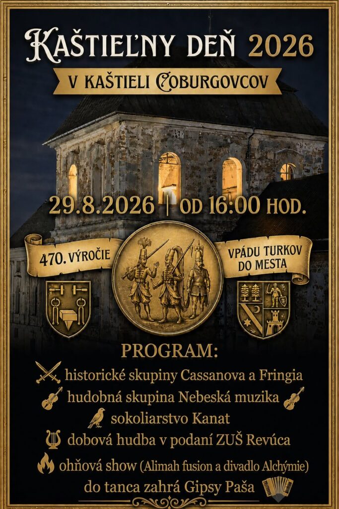 Plagát Kaštieľneho dňa 2026 v Jelšave - historická oslava 470. výročia vpádu Turkov