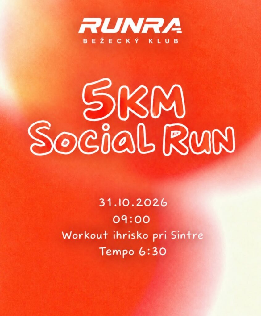 Plagát 5KM Social Run — komunitný beh v Revúcej s RUNRA klubom